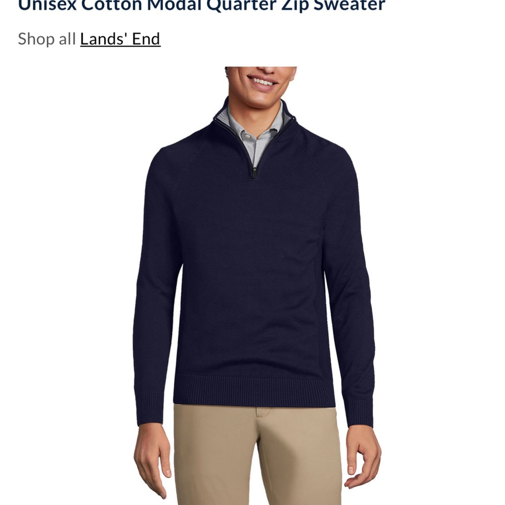 Lands end (NEW) true navy blue cotton modal unisex